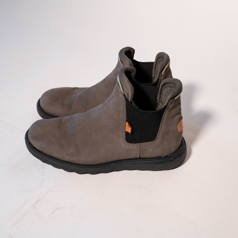 Hey Dude Men's Taupe and Black Ankle Boots